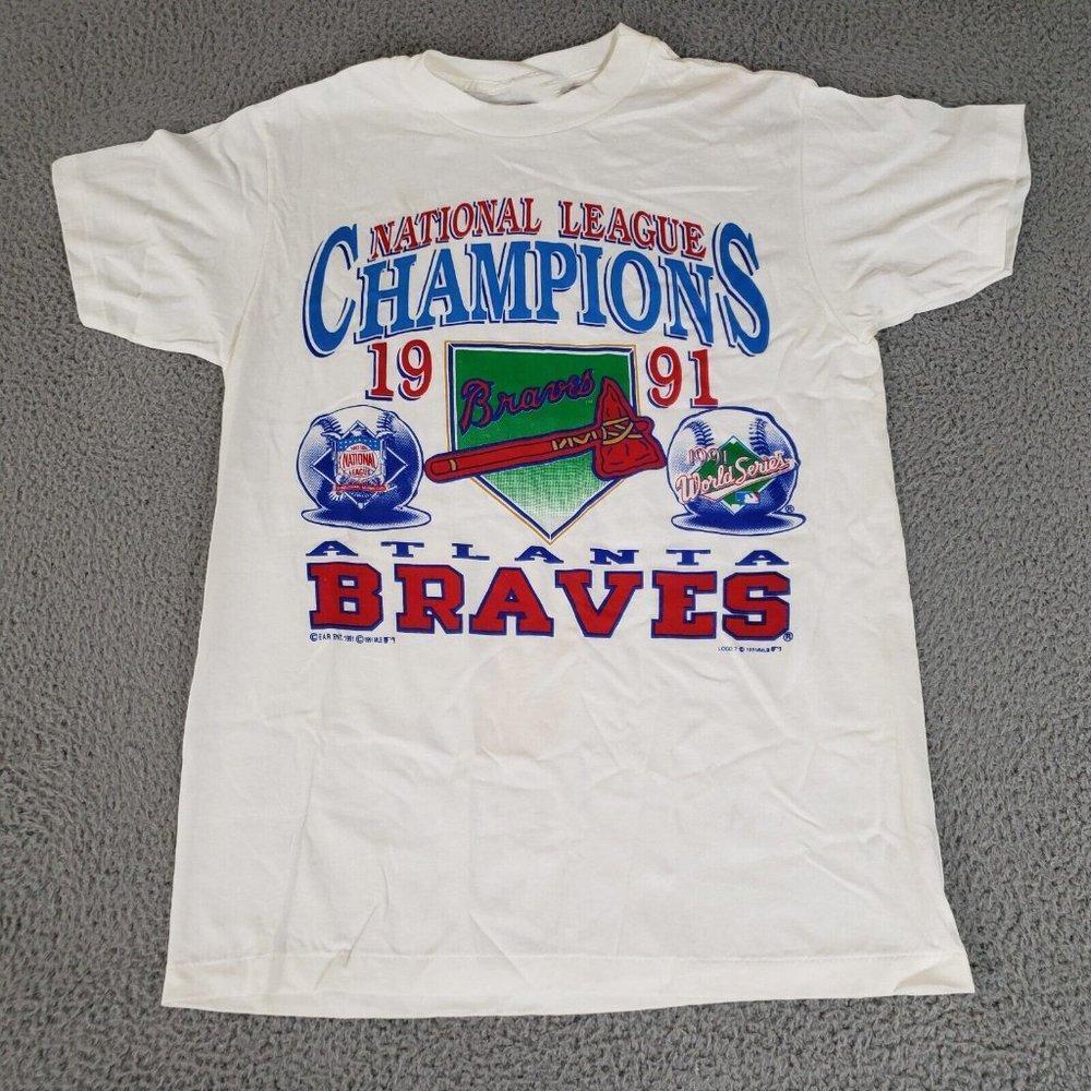 Atlanta Bravess White 1992 New Delta Champions Shirt